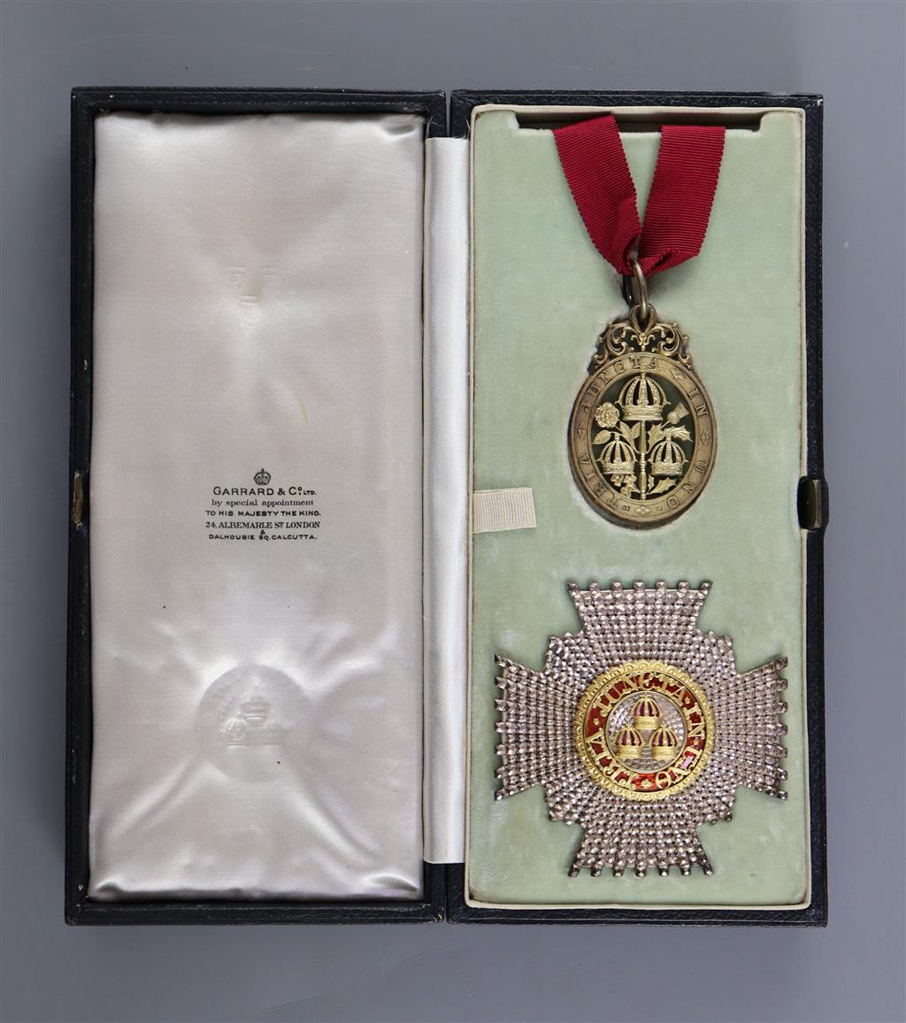 A Civilian Knight Commanders Order of the Bath (KCB) star and sash badge,